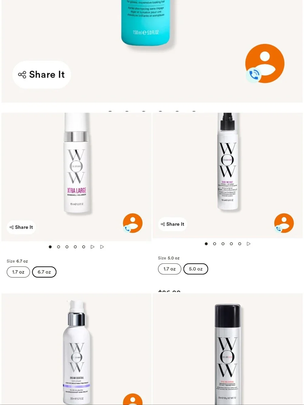 New Authentic Full Size Color Wow Hair Care Bundle